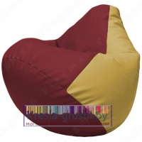 Бескаркасное кресло мешок Груша Г2.3-2108 (бордовый, охра)